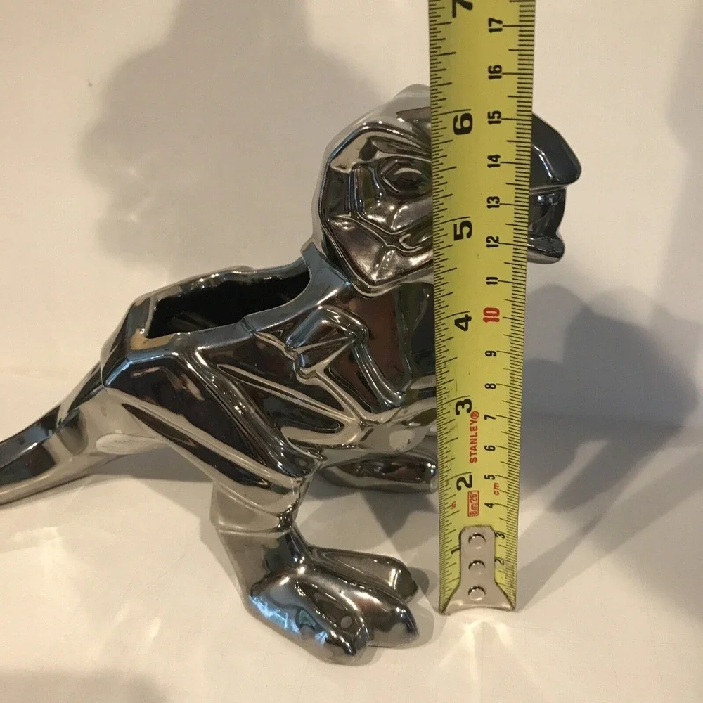 Chrome Dinosaur Trex‎ Tyrannosaurus Rex Planter Pot